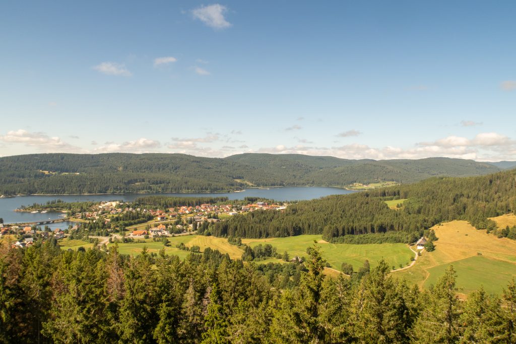 uitzicht over Schluchsee